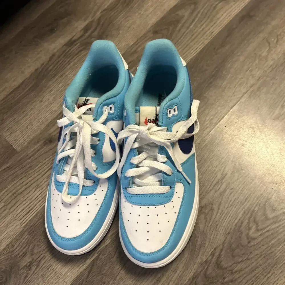 Nike Air Force 1 LV8 2 (GS) Shoes Big Kids SZ 6.5Y Light Photo Blue DZ2660-100